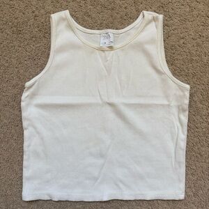 zara basic white tank